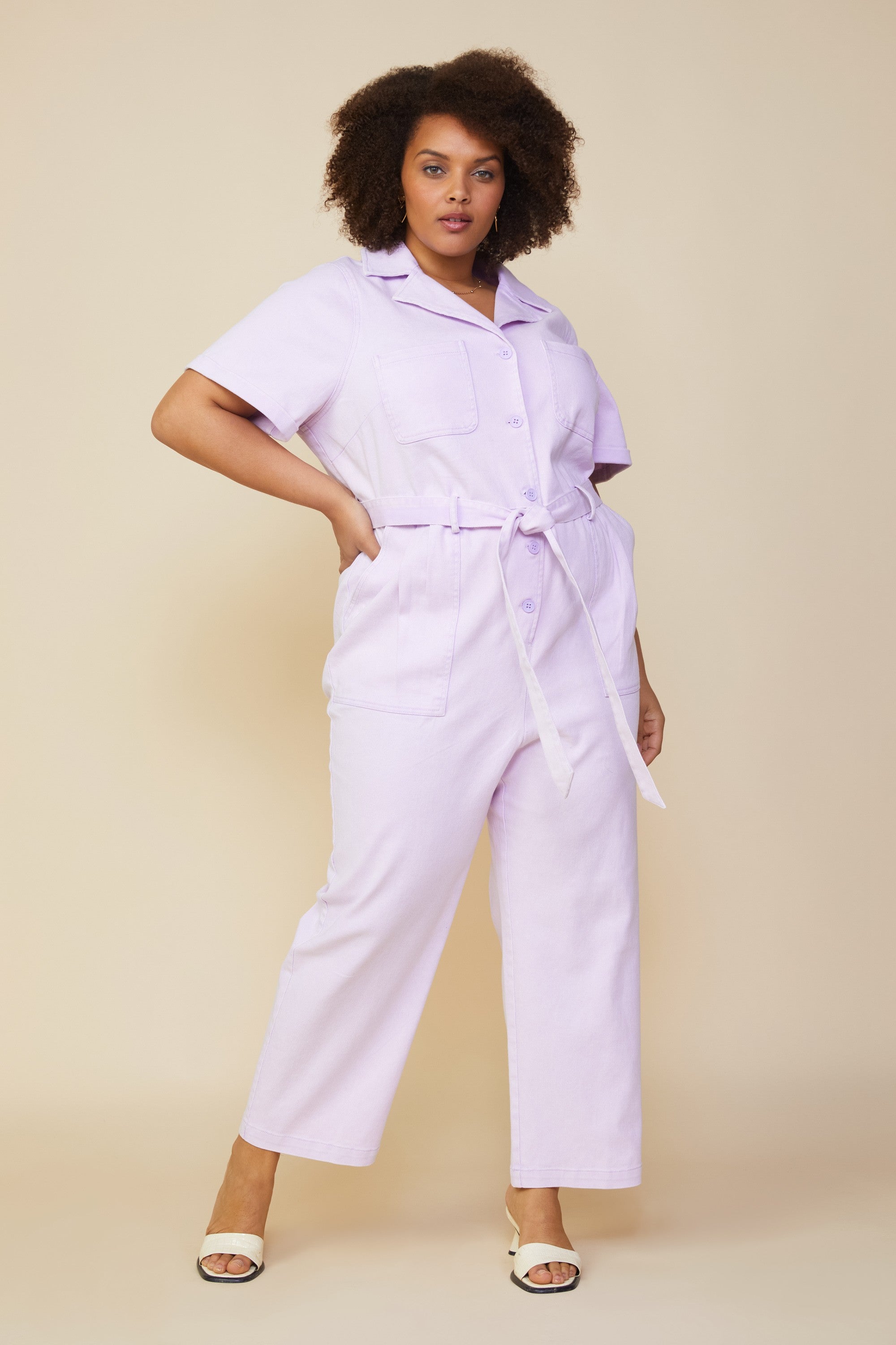 PLUS - Rachel Spring Utility Jumpsuit