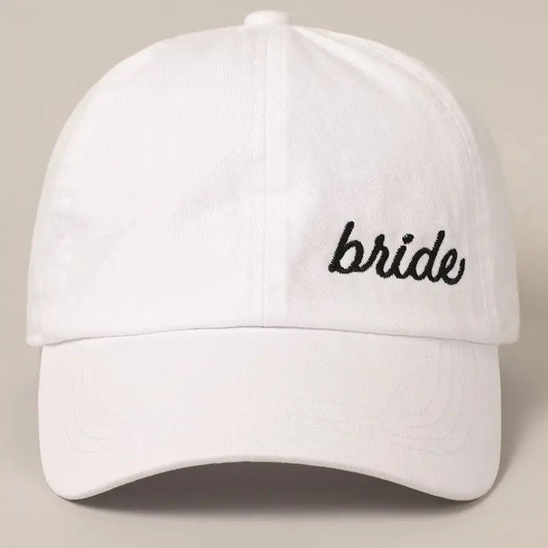 Bride Lettering Embroidery Baseball Cap