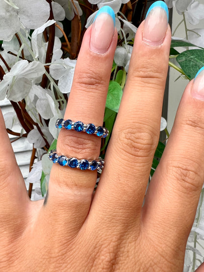 Blue Pave Ring