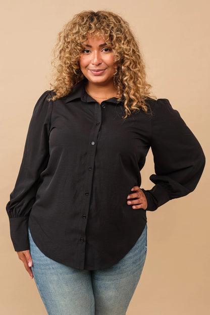 Amelia Puff Sleeve Button Down Blouse