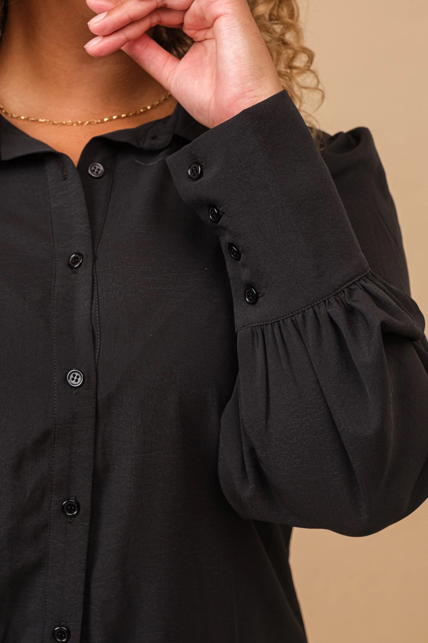 Amelia Puff Sleeve Button Down Blouse