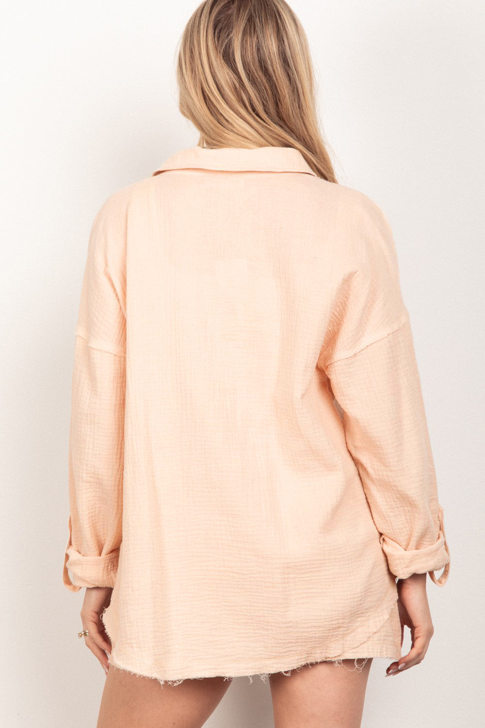 PLUS - Eva Cotton Gauze Woven Shirt Top
