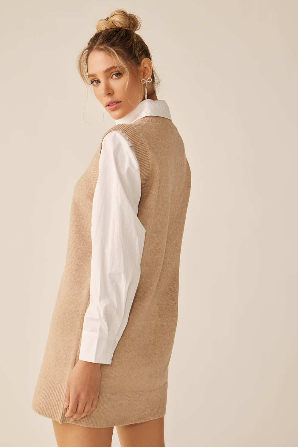 Isabella V-Neck Longsleeve Sweater Dress