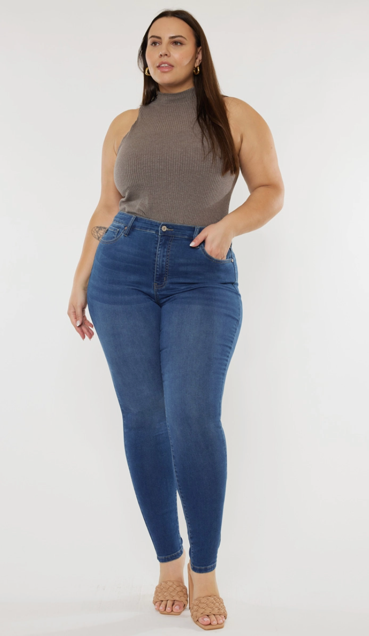 PLUS Emily High Rise Super Skinny Jeans