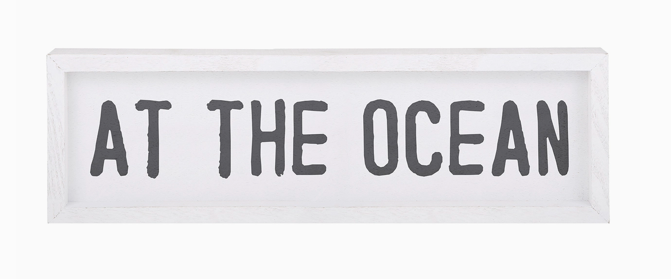 At the Ocean Wooden Sign