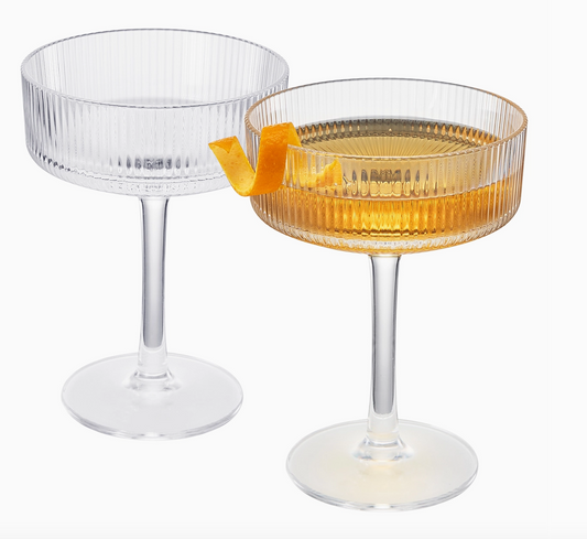 Acrylic Unbreakable Crystal Coupe Glasses | Set of 2 |