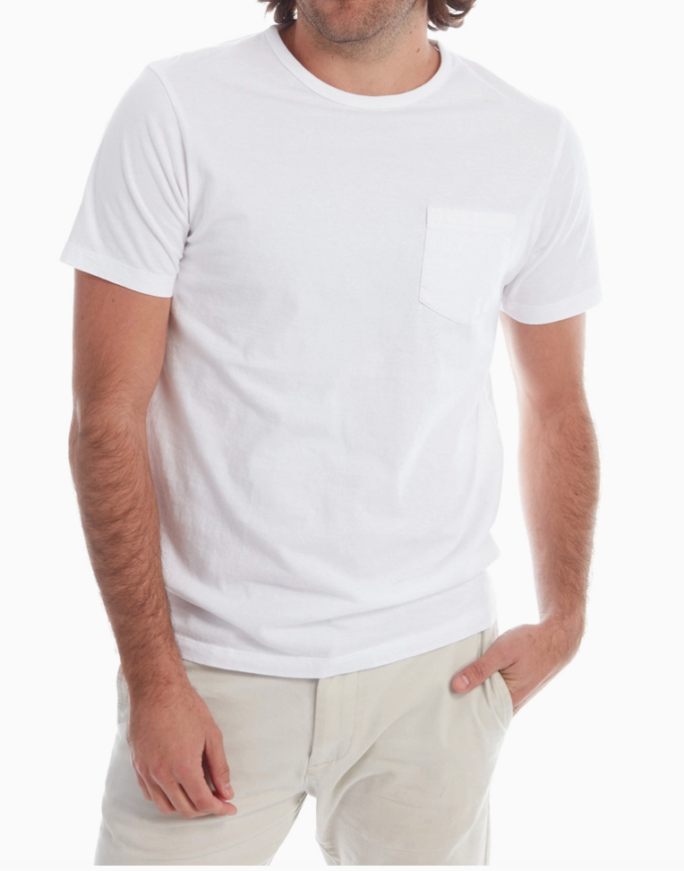 Mens Short Sleeve Garment Pocket Tee