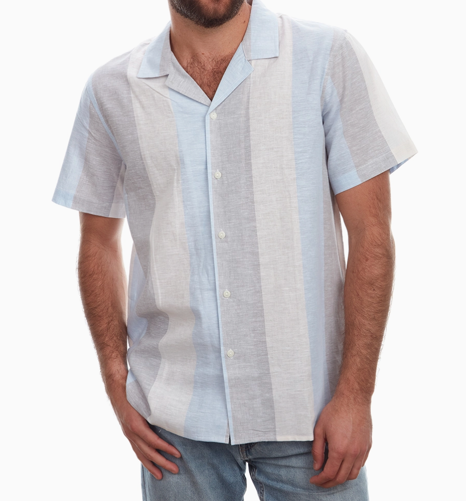 Mens Solas Linen Cotton Shirt