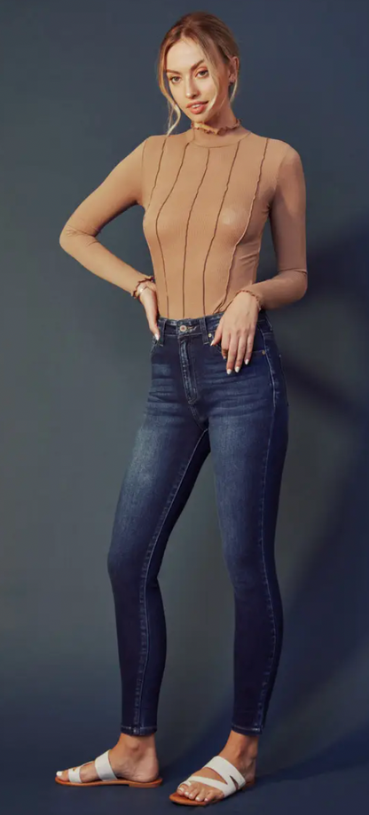 Nicole Super Skinny High Rise Jeans - Pi