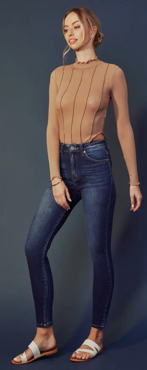 Nicole Super Skinny High Rise Jeans - Pi